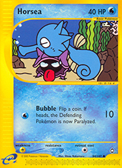 Horsea Aquapolis Pokemon Card