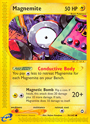 Magnemite Aquapolis Pokemon Card