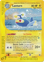 Lanturn Aquapolis Pokemon Card
