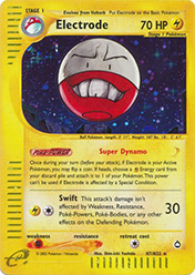 Electrode Aquapolis Pokemon Card