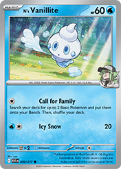 N's Vanillite Ascended Heroes Pokemon Card