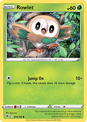 Rowlet Astral Radiance Card List