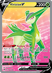 Virizion V Astral Radiance Pokemon Card
