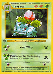 Ivysaur Base Set Pokemon Card
