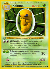 Kakuna Base Set Pokemon Card