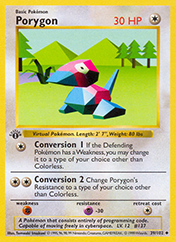 Porygon Base Set Pokemon Card