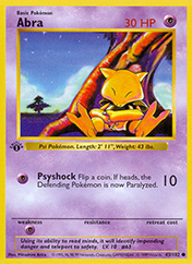 Abra Base Set Pokemon Card
