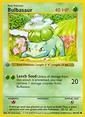Bulbasaur Base Set Pokemon Card