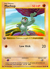 Machop Base Set Pokemon Card