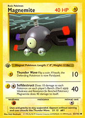Magnemite Base Set Pokemon Card