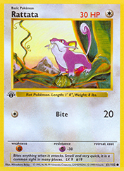 Rattata Base Set Pokemon Card
