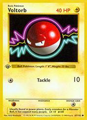 Voltorb Base Set Pokemon Card