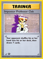 Impostor Professor Oak Base Set Pokemon Card