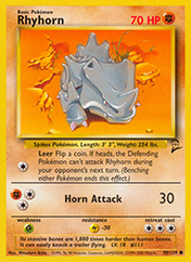 Rhyhorn Base Set 2 Pokemon Card