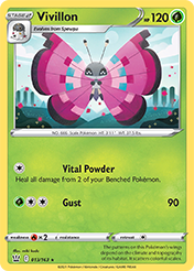 Vivillon Battle Styles Pokemon Card