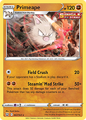 Primeape Battle Styles Pokemon Card
