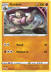 Gurdurr Battle Styles Pokemon Card