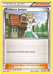 Professor Juniper Black & White Pokemon Card