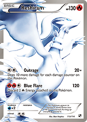 Reshiram Black & White Pokemon Card