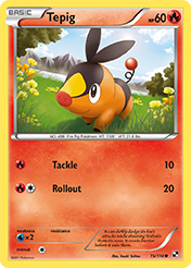 Tepig Black & White Pokemon Card