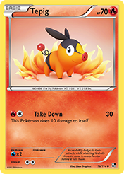 Tepig Black & White Card List