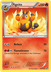 Pignite Black & White Pokemon Card