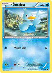 Ducklett Black & White Pokemon Card