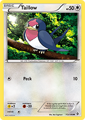 Taillow Boundaries Crossed Pokemon Card