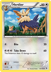 Herdier Boundaries Crossed Pokemon Card
