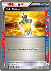 Gold Potion Boundaries Crossed Pokemon Card