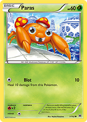 Paras BREAKthrough Pokemon Card