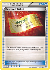 Reserved Ticket BREAKthrough Pokemon Card