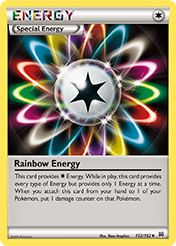 Rainbow Energy BREAKthrough Pokemon Card