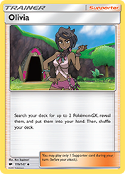 Olivia Burning Shadows Pokemon Card