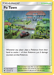Po Town Burning Shadows Pokemon Card