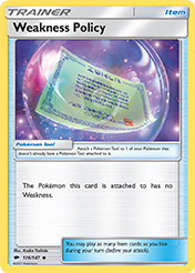 Weakness Policy Burning Shadows Pokemon Card