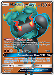 Marshadow-GX Burning Shadows Pokemon Card