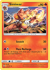 Simisear Burning Shadows Pokemon Card
