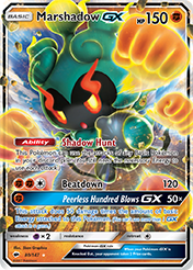 Marshadow-GX Burning Shadows Pokemon Card