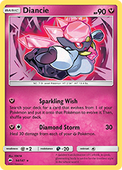 Diancie Burning Shadows Pokemon Card