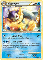 Card image - Vaporeon - 52 from Call of Legends