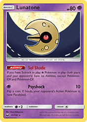 Lunatone Celestial Storm Pokemon Card