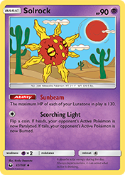 Solrock Celestial Storm Pokemon Card