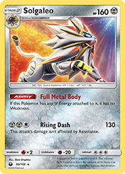 Solgaleo Celestial Storm Pokemon Card