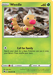 Weedle Champion's Path Pokemon Card