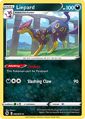 Liepard Champion's Path Pokemon Card