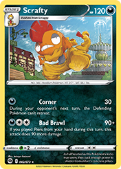 Scrafty Champion's Path Pokemon Card