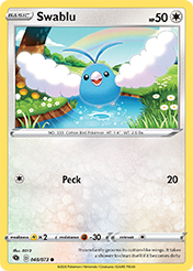 Swablu Champion's Path Pokemon Card