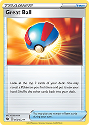 Great Ball Champion's Path Pokemon Card