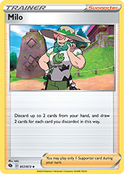 Milo Champion's Path Pokemon Card